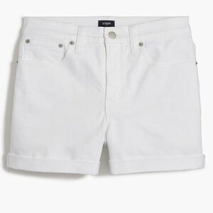 NWT J. Crew Factory Classic White Denim Jean Rolled Short 29 BY129